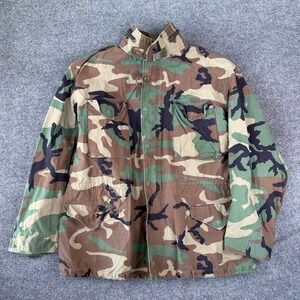 Vintage US Military M65 Field Jacket Mens XL LONG Woodland Camo Cold Weather